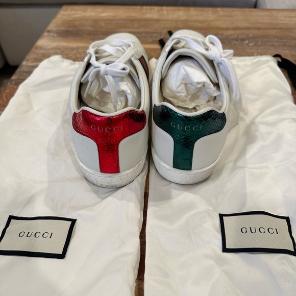 MEN’S GUCCI ACE SNEAKER WITH BEE SIZE 8 - Picture 4 of 6